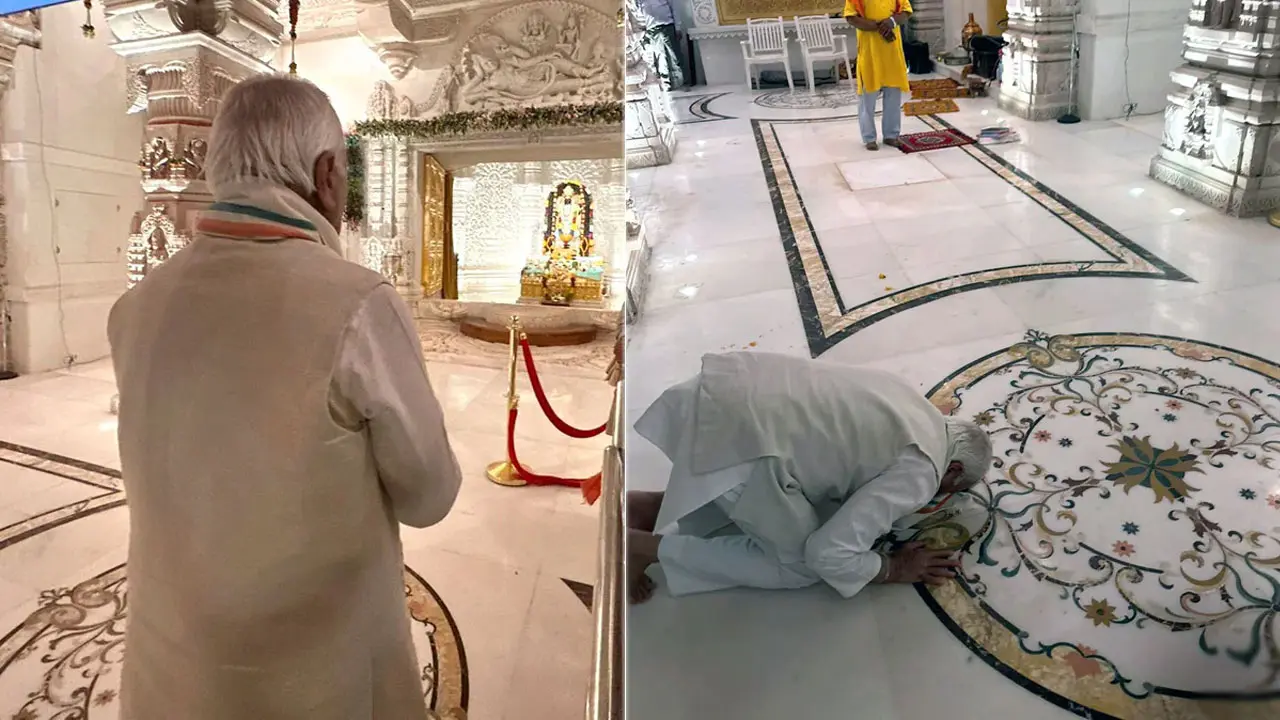 রামমন্দিরে মূর্তিকে প্রণাম করলেন কেরালার গভর্নর আরিফ মোহাম্মদ খান