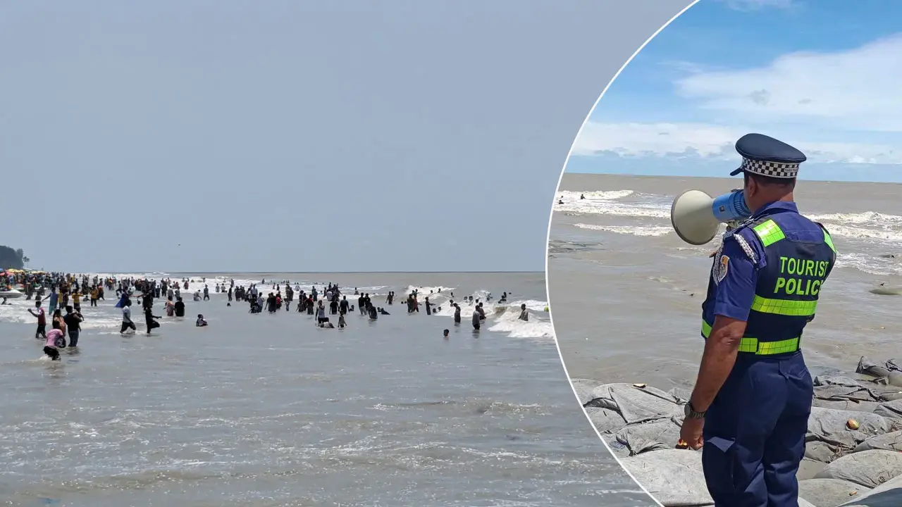 উত্তাল বঙ্গোপসাগর, পর্যটকদের নিরাপদে থাকতে মাইকিং