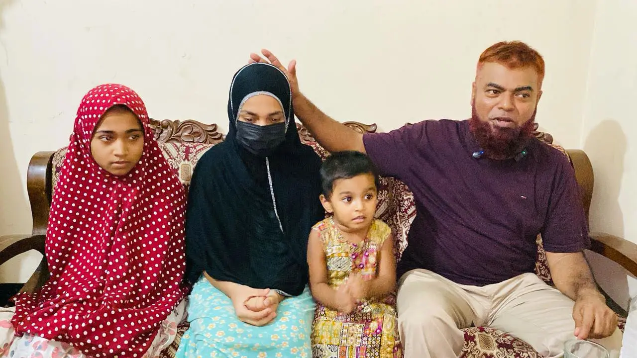 বাবাকে ফিরে পেয়ে আবেগাপ্লুত সালেহের তিন মেয়ে, উচ্ছ্বসিত স্বজনরা