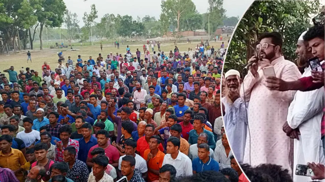 তেঁতুলিয়ায় নির্বাচনী প্রচারণায় চিত্রনায়ক ওমর সানি