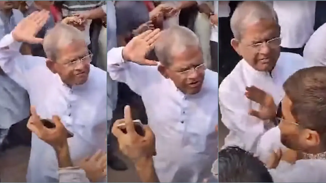 মেজাজ হারিয়ে দলীয় কর্মীর গায়ে হাত তুললেন ফখরুল