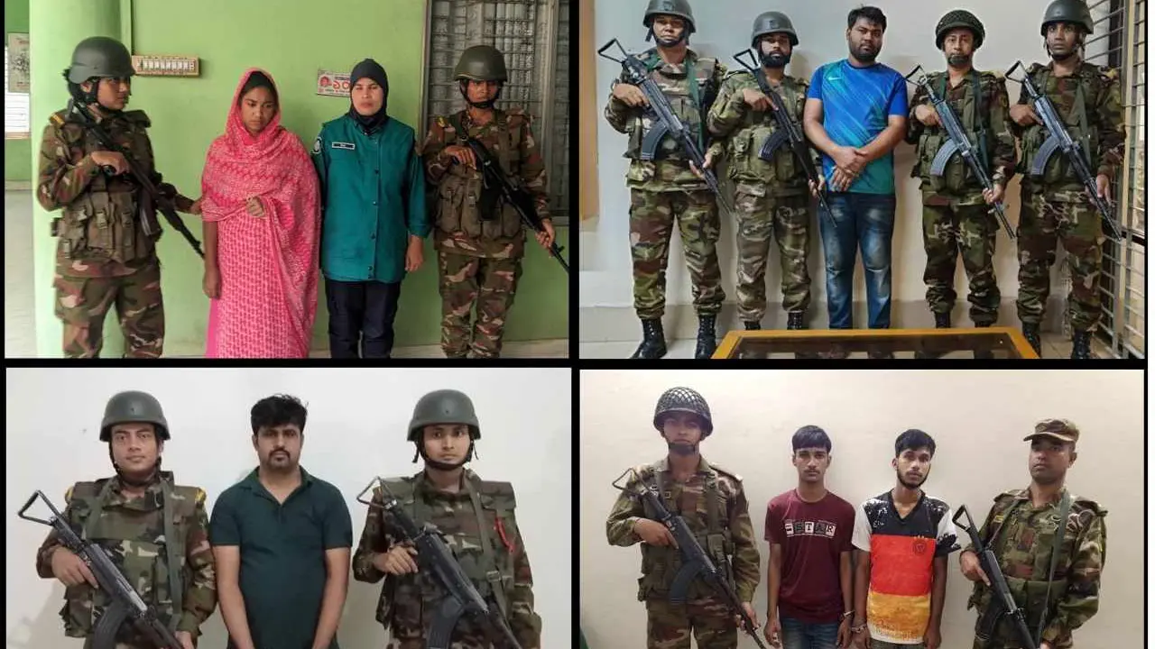 কচুক্ষেতে সেনাবাহিনী ও পুলিশের গাড়িতে আগুন, গ্রেপ্তার ৫