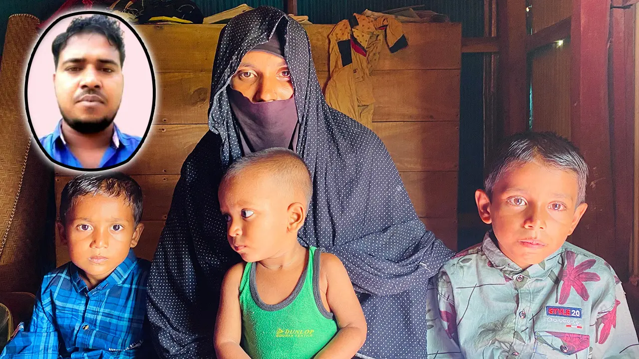 গাছ চাপায় স্বামীর মৃত্যু, ঝুপড়ি ঘরে স্ত্রী-সন্তানদের মানবেতর জীবন