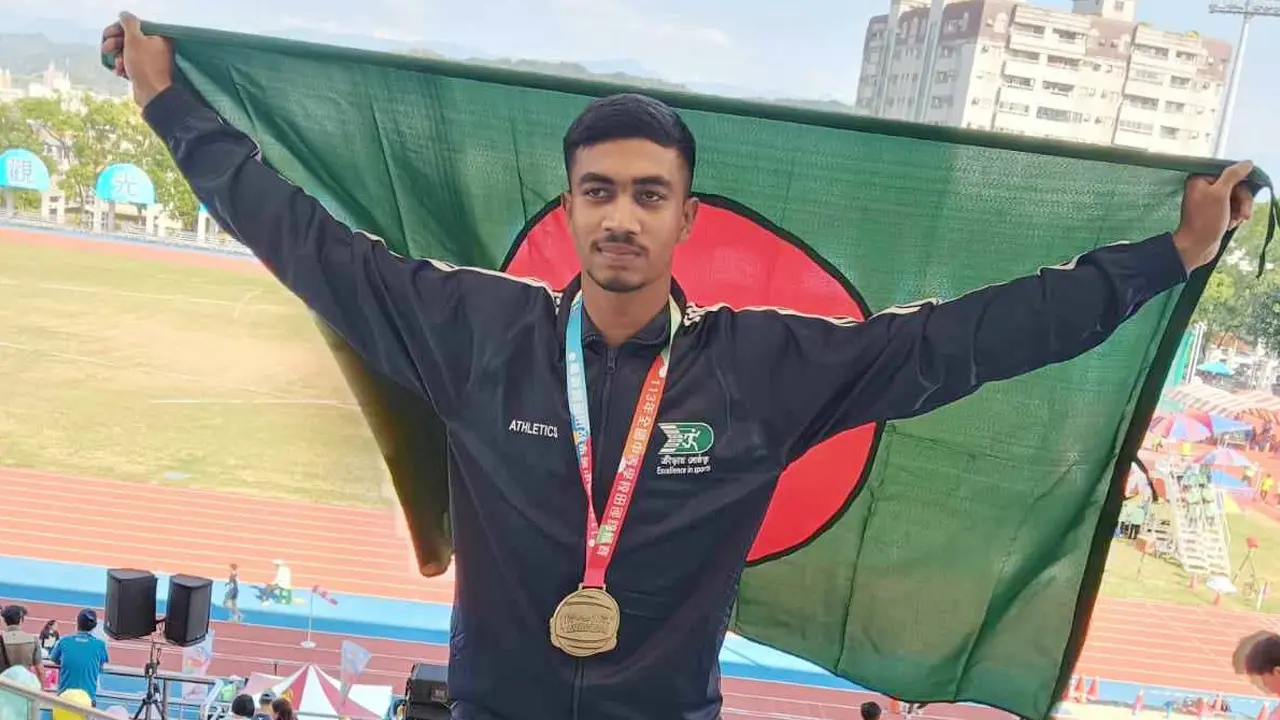 তাইওয়ানে বিকেএসপির তামিমের স্বর্ণ