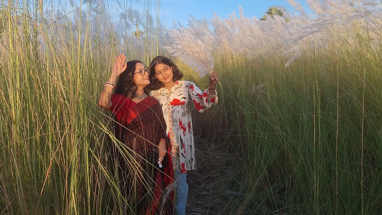 অগণিত কাশফুলে শরতের শুভ্রতা ছড়াচ্ছে বরগুনার বিসিক শিল্পনগরী