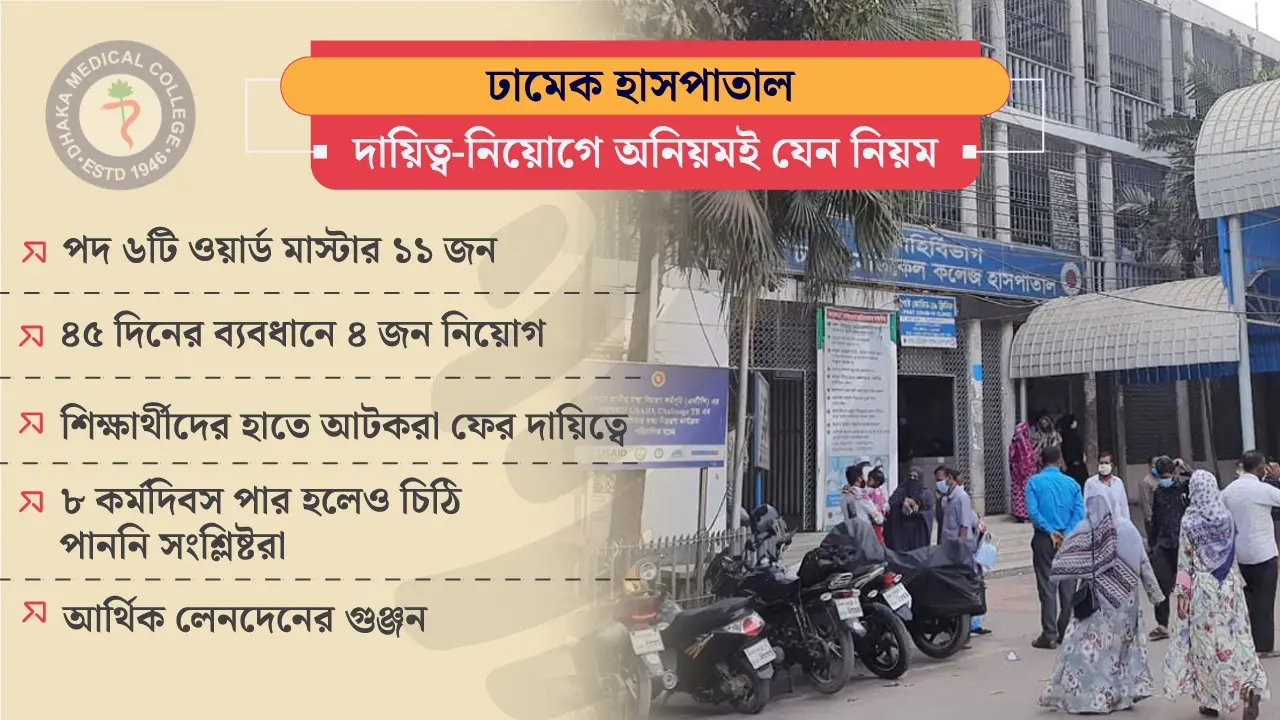 ঢাকা মেডিকেলে ওয়ার্ড মাস্টার বানানোর হিড়িক!