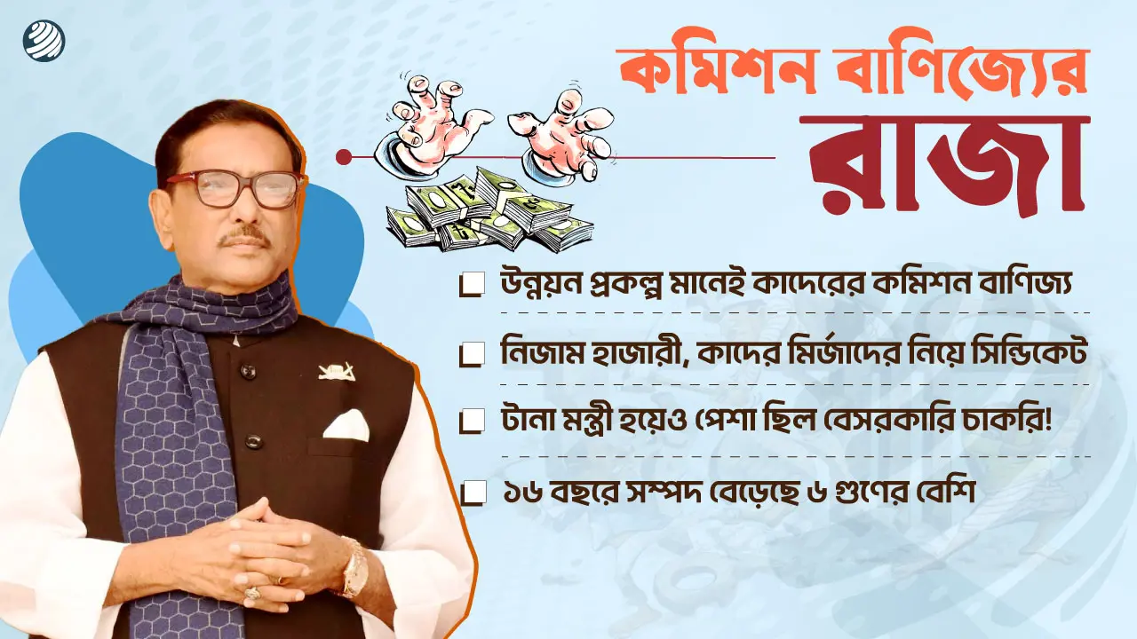 উন্নয়ন প্রকল্পে কমিশন বাণিজ্যের কারিগর ওবায়দুল কাদের