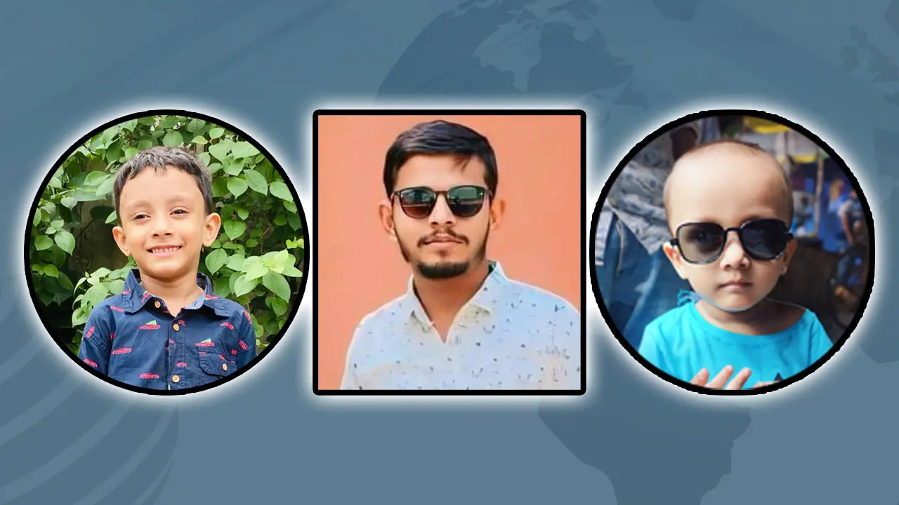 একসঙ্গে বাবা-মা ও দুই সন্তানকে দাফন