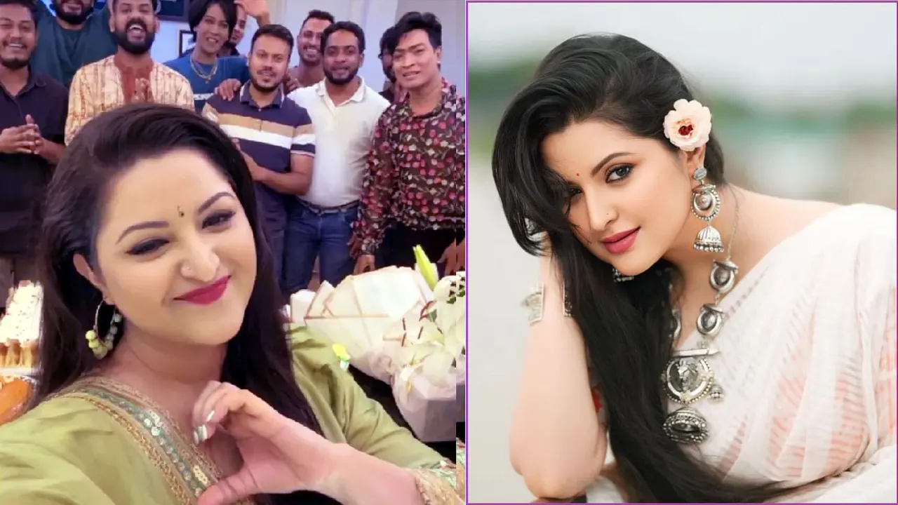 দুই সন্তান ও ১ কোটি ভক্ত নিয়ে জন্মদিনের কেক কাটলেন পরীমণি