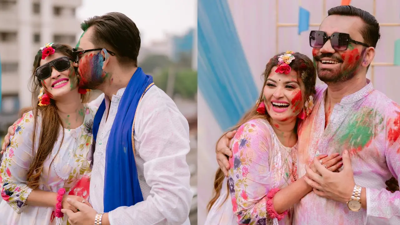 বিয়েতে রঙ খেলায় মেতে উঠলেন শিরিন শিলা