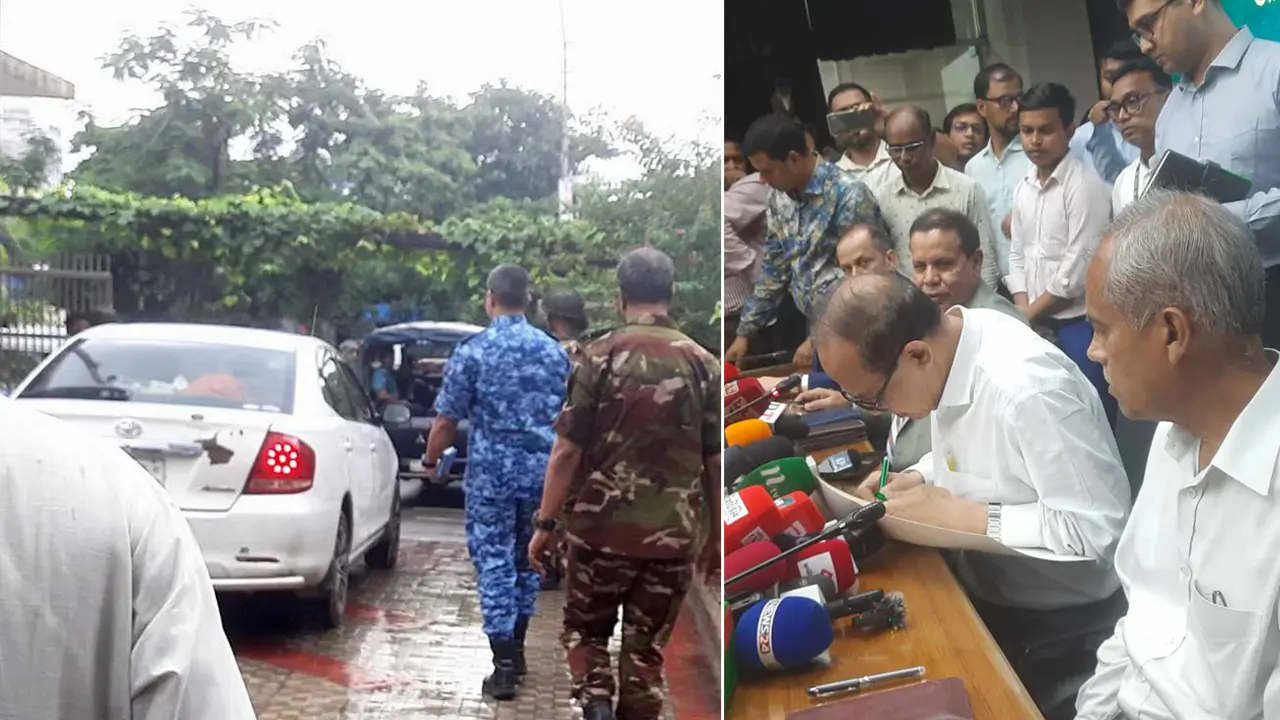 বিএমডব্লিউ রেখে বন্ধুর পুরোনো গাড়িতে ইসি ছাড়লেন সিইসি