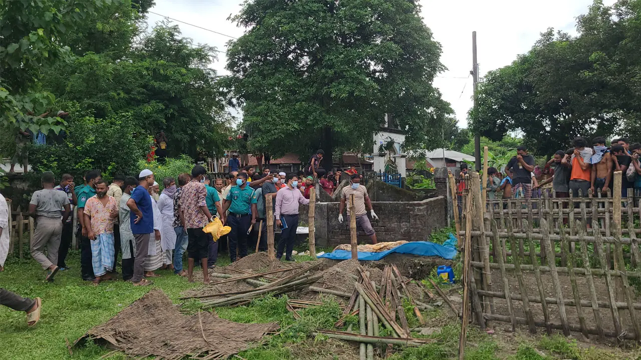 দাফনের ৫৮ দিন পর মিলনের মরদেহ উত্তোলন