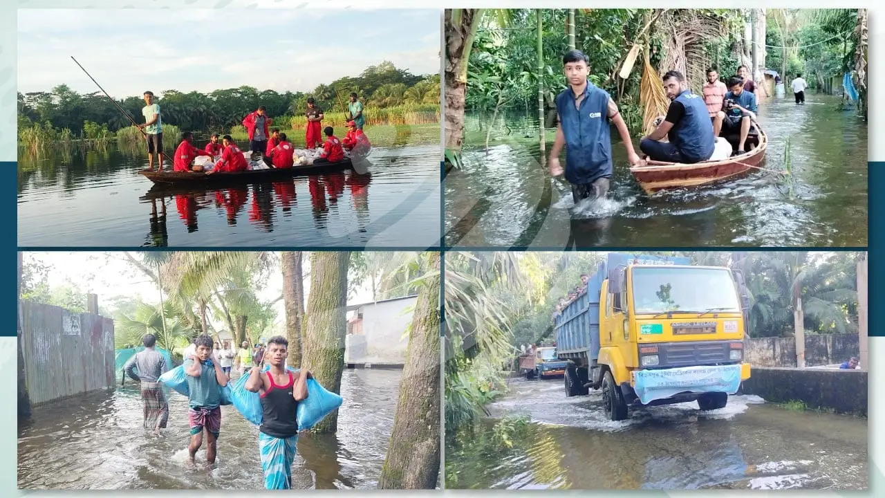 স্বেচ্ছাসেবীদের মুখে লক্ষ্মীপুরের বানভাসিদের দুঃখ-দুর্দশার গল্প 