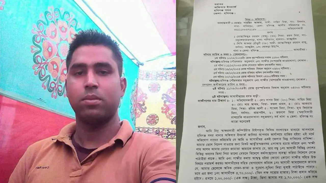 বিদেশ পাঠানোর নামে প্রতারণা, স্বামী-স্ত্রীর বিরুদ্ধে মামলা
