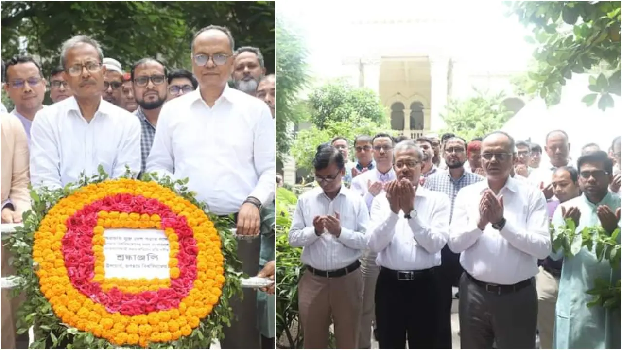 জুলাই বিপ্লবে শহীদদের স্মরণ করলেন জবি উপাচার্য 