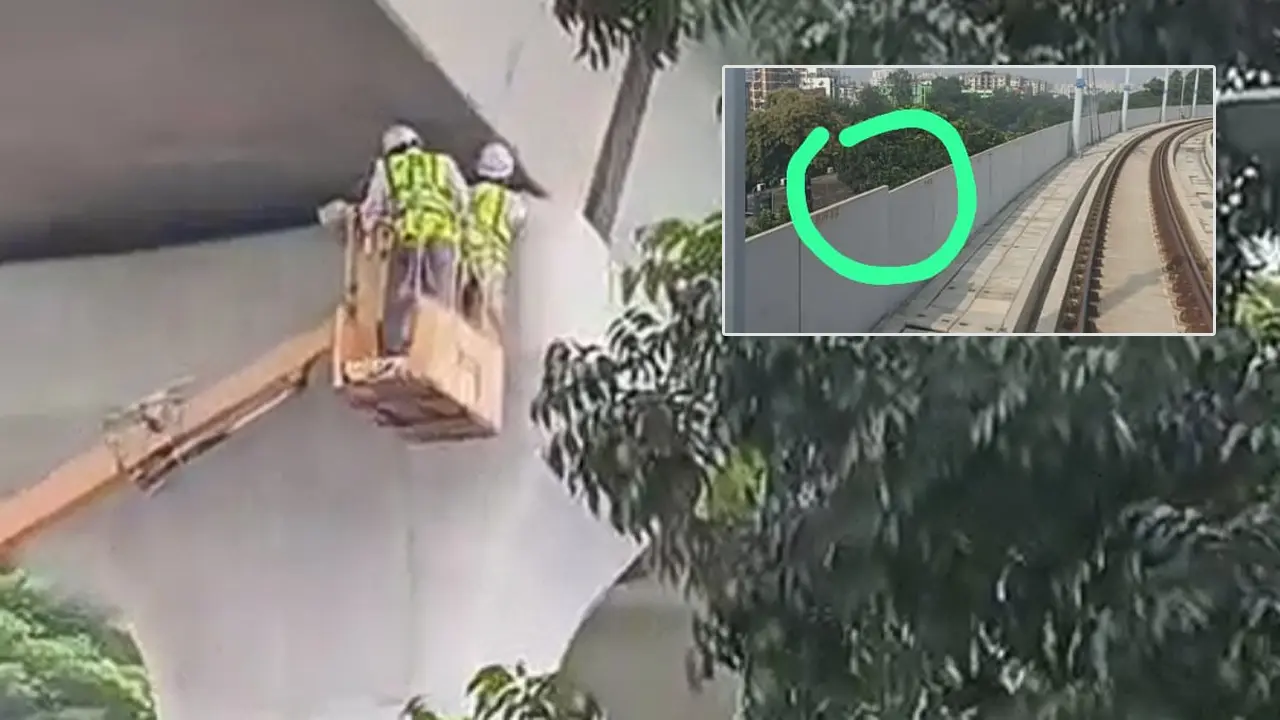 স্প্রিং সরে গেছে মেট্রোরেলের ভায়াডাক্টের