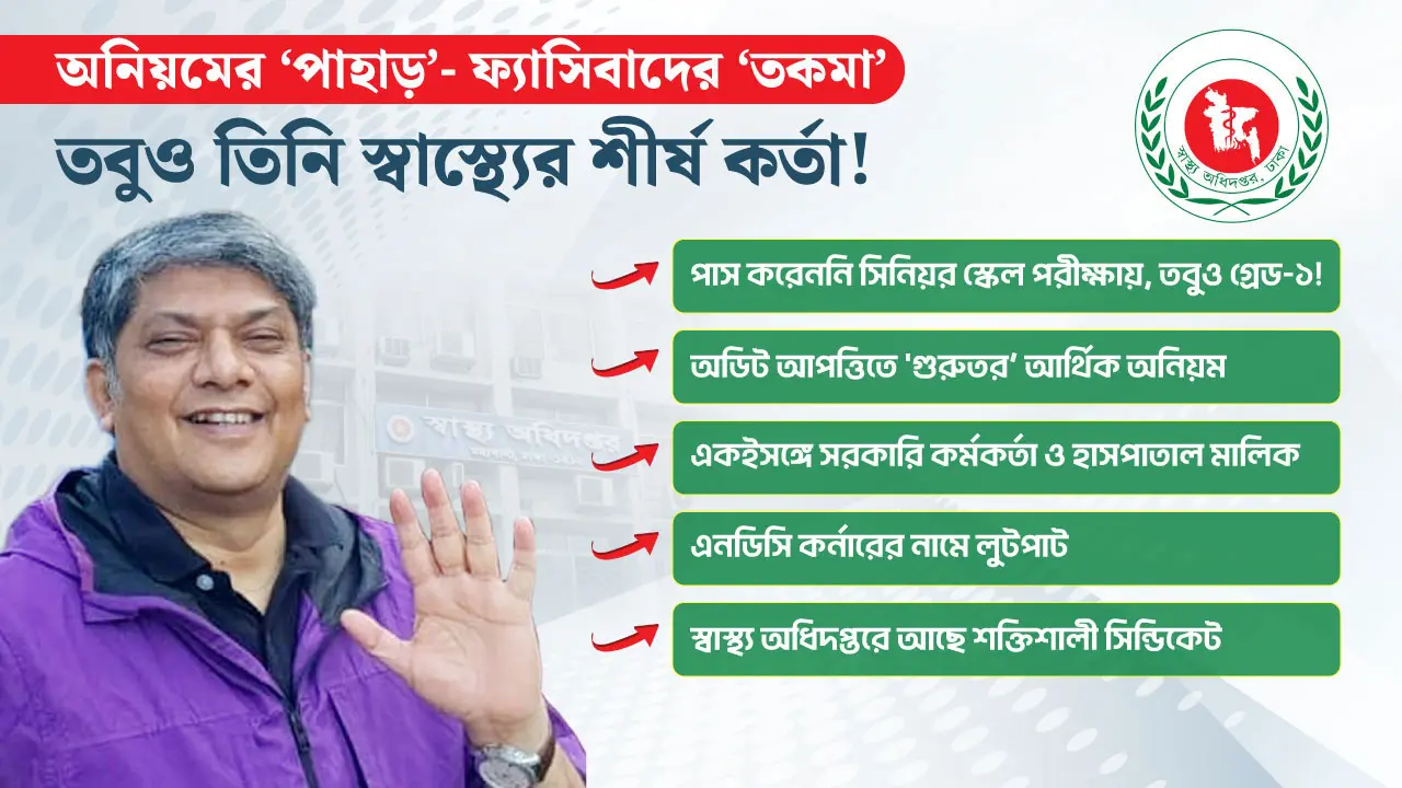অনিয়ম-দুর্নীতি আর ‘ফ্যাসিবাদের দোসর’ তকমা নিয়েও তিনি শীর্ষ কর্তা!