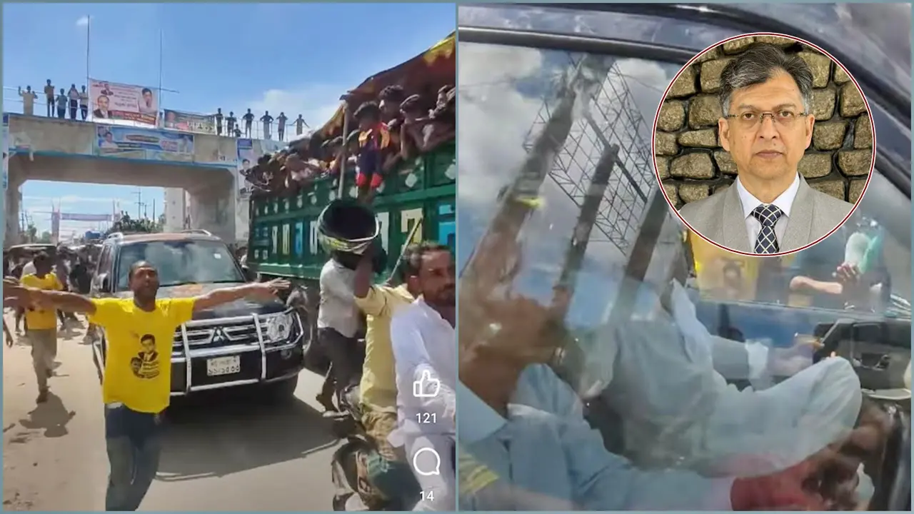 এস আলমের বিলাসবহুল গাড়িতে চড়ে জনসভায় বিএনপি নেতা সালাউদ্দিন