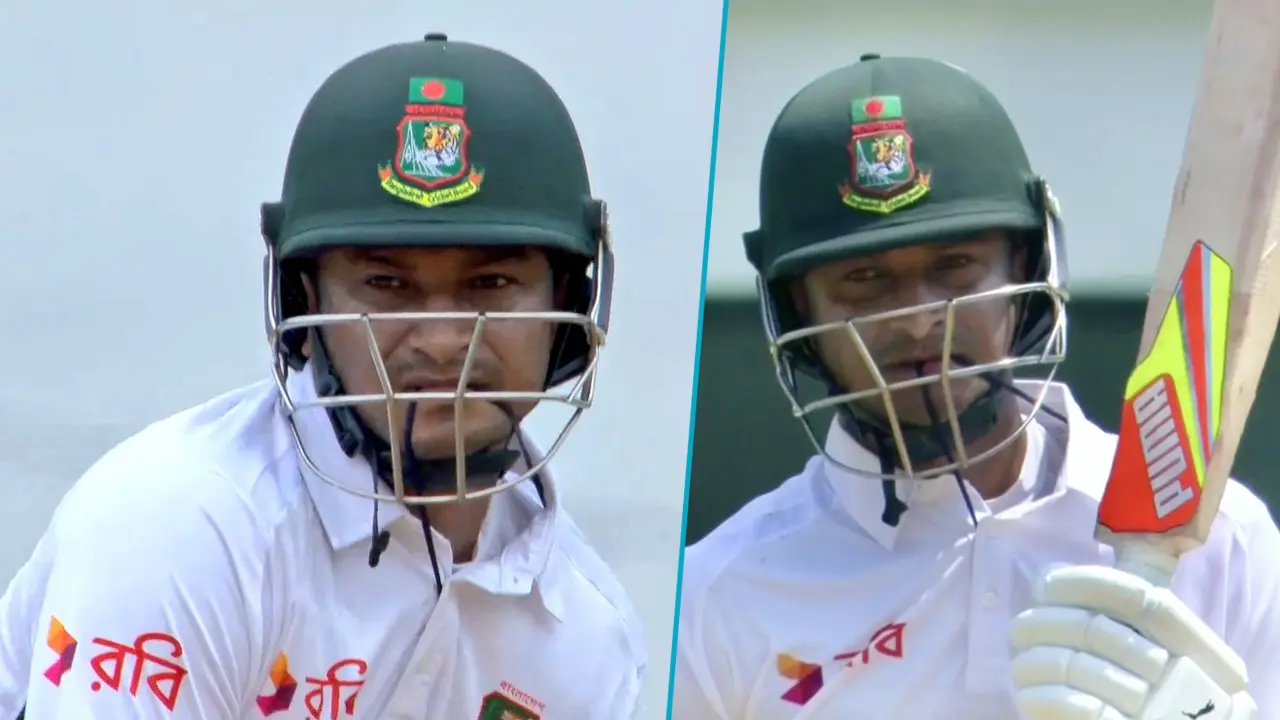 কেন ব্যাটিংয়ে বারবার হেলমেটের স্ট্র্যাপ মুখে নেন সাকিব?