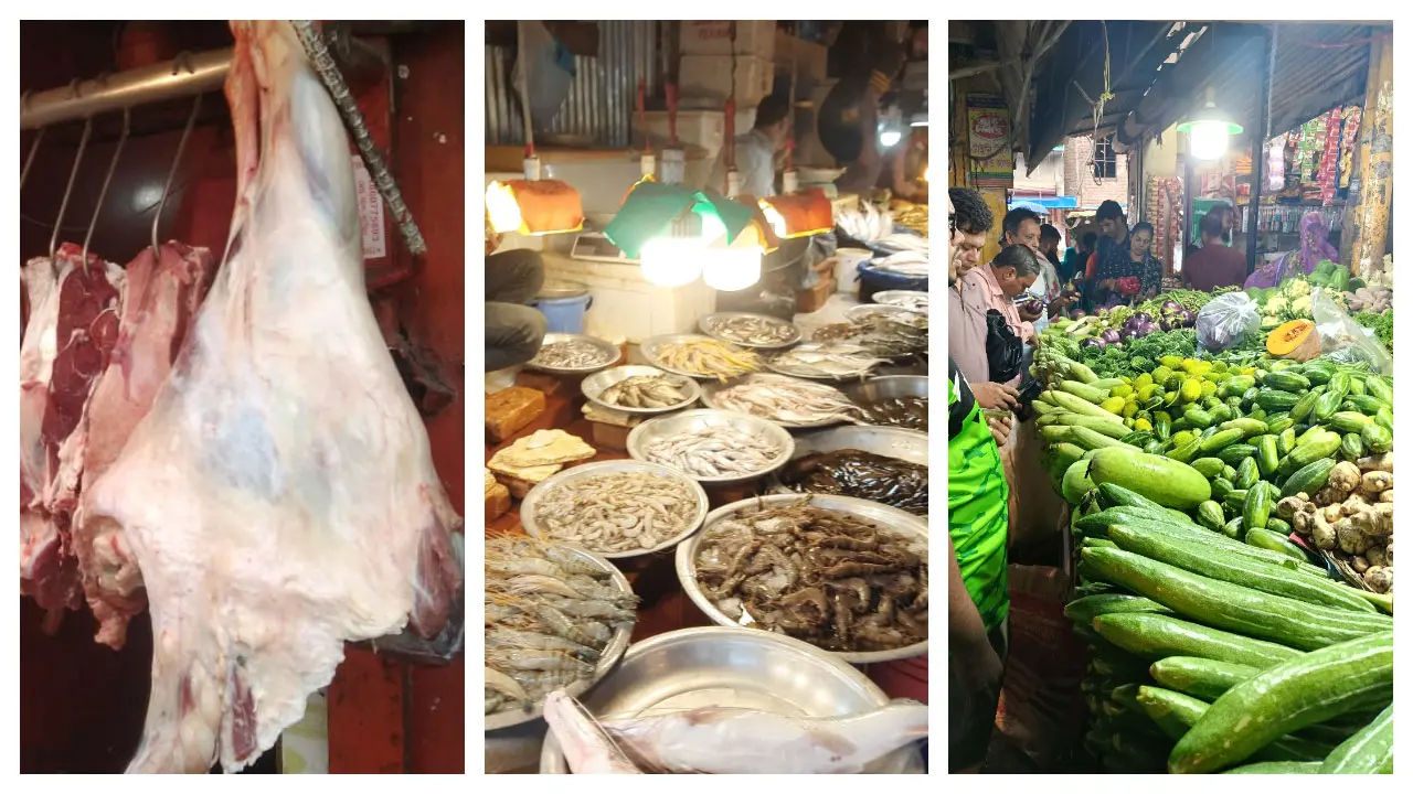 কমেছে মাংসের দাম, চড়া মাছ-সবজির বাজার
