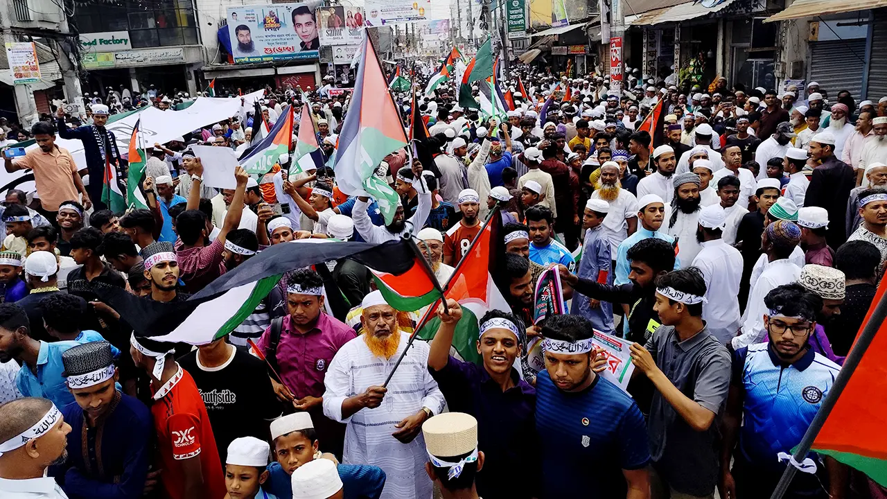 ভোলায় ‘মার্চ ফর প্যালেস্টাইন’ জনসমুদ্রে পরিণত