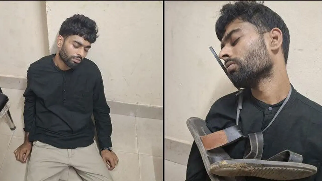 ছাত্রলীগ কর্মীকে জুতার মালা পরিয়ে পুলিশে দিল ছাত্রদল