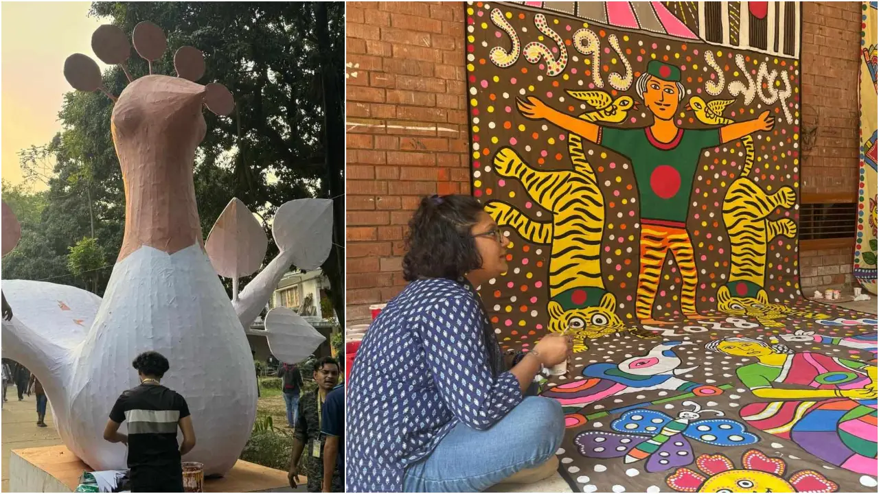 চারুকলায় নববর্ষের শেষ মুহূর্তের প্রস্তুতি