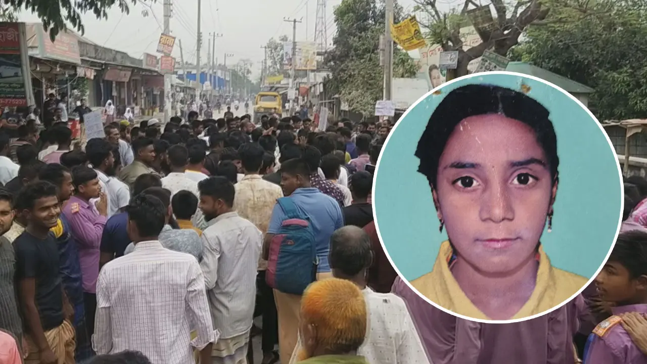 শিশু জান্নাতির খুনিদের ফাঁসির দাবিতে লালমনিরহাটে মহাসড়ক অবরোধ