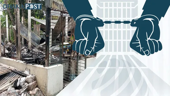 ভাস্কর্য শিল্পীর বাড়িতে আগুনের ঘটনায় আটক ৫