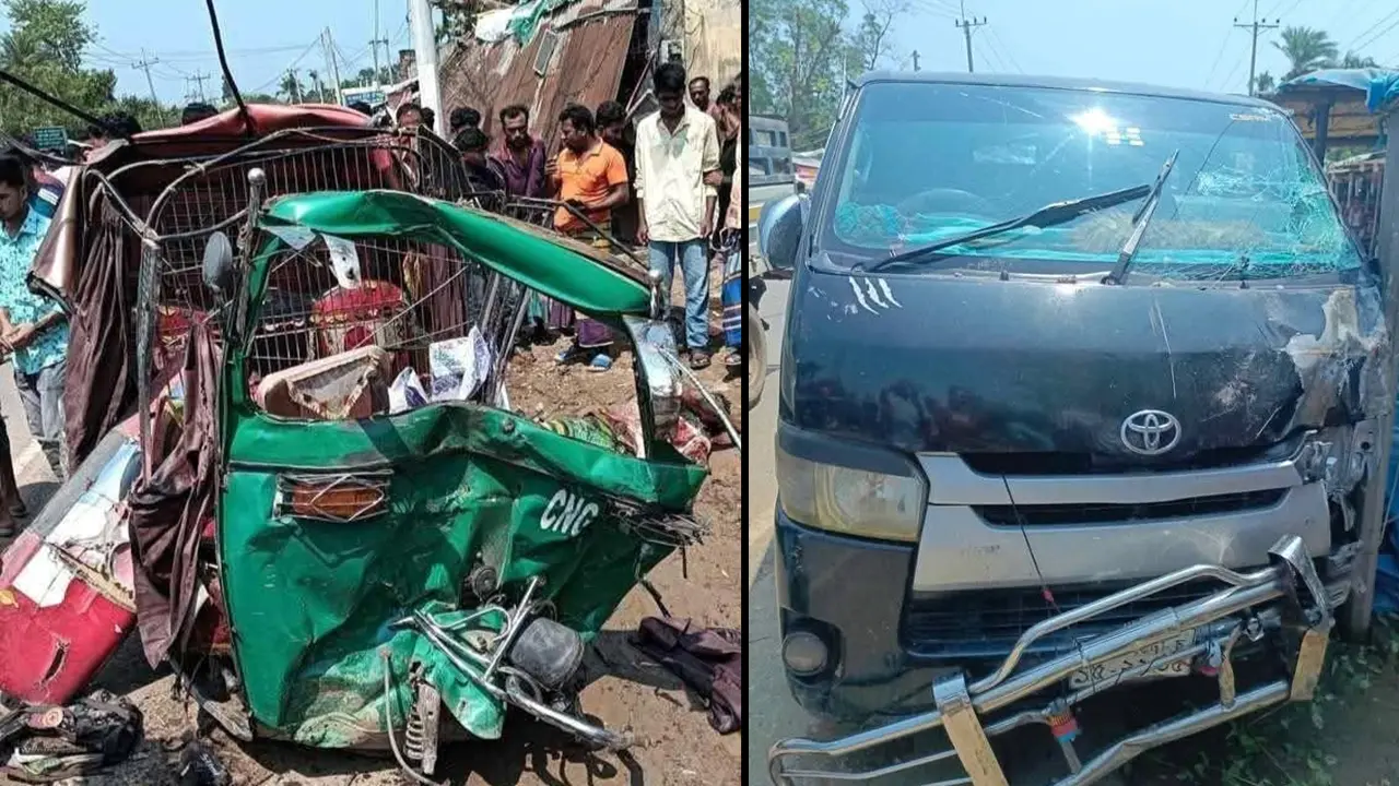 ভালুকায় মাইক্রোবাসের সঙ্গে অটোরিকশার সংঘর্ষ, নিহত ২