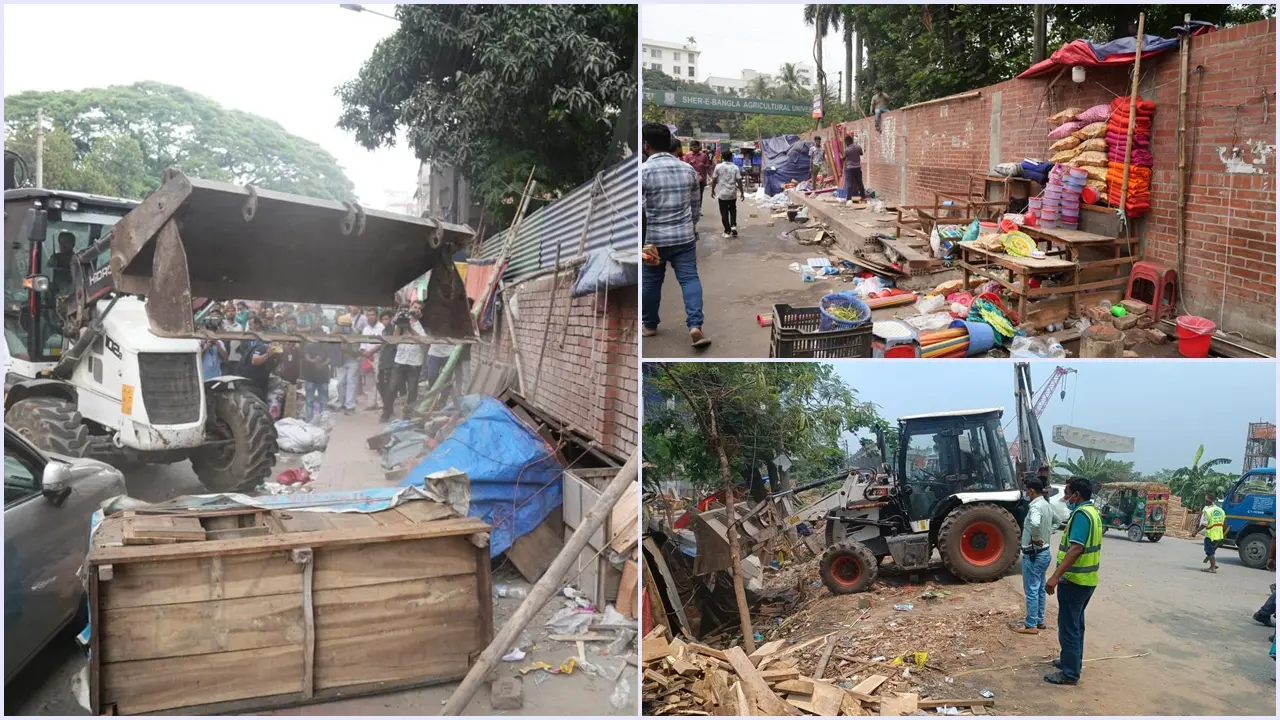 আগারগাঁও-উত্তরায় ৪শ অবৈধ দোকান উচ্ছেদ করলো ডিএনসিসি