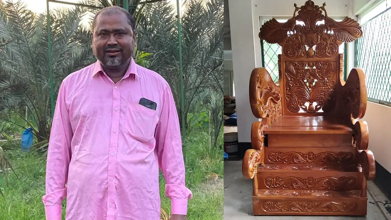 তারেক রহমানের জন্য চেয়ার বানিয়ে আলোচনায় কৃষক