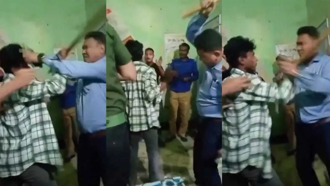 যুবককে পেটাতে পেটাতে ক্লান্ত হয়ে মাটিতে পড়ে গেলেন ইউএনও