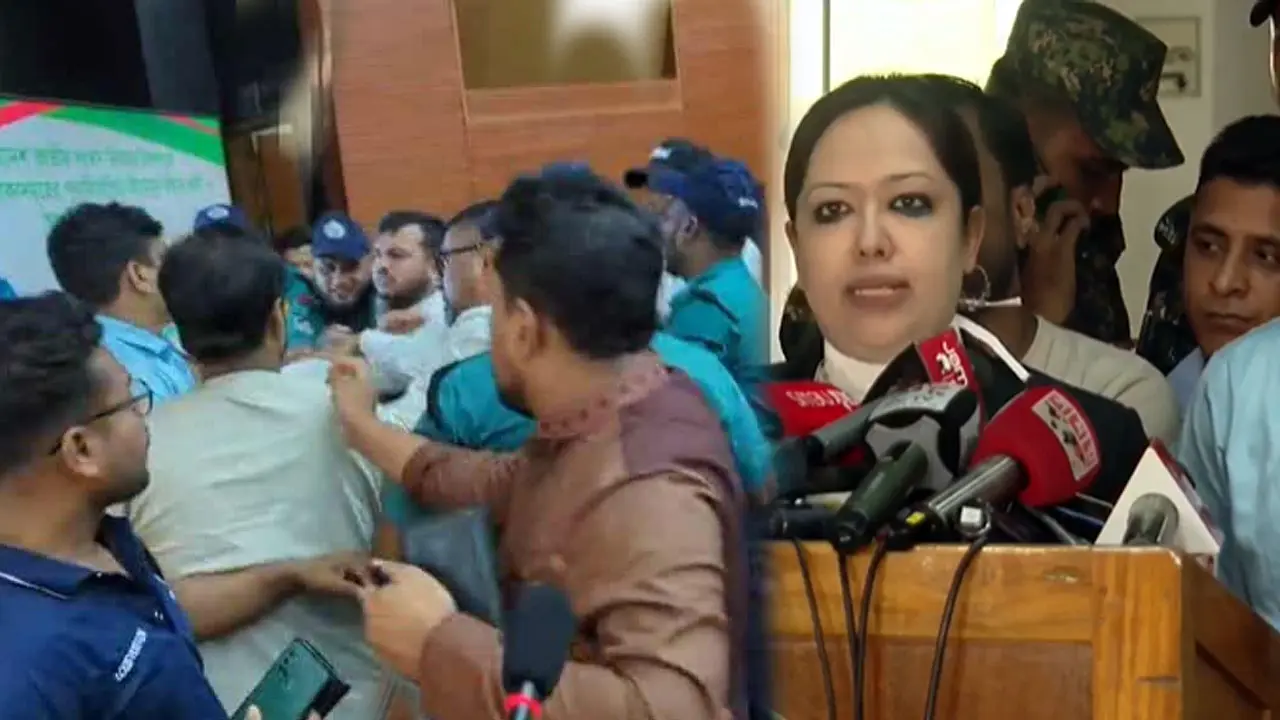 রুমিন ফারহানার অনুসারী ও এনসিপির নেতাকর্মীদের হাতাহাতি