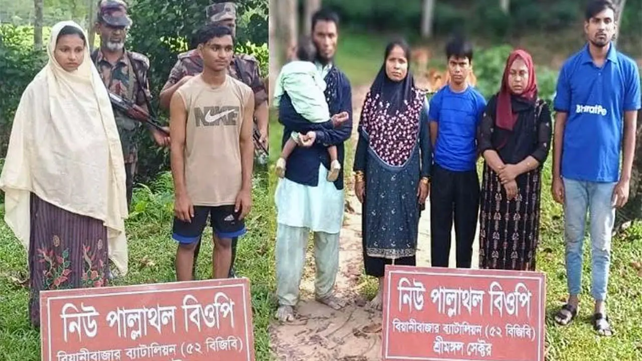 বড়লেখা সীমান্তে বিএসএফের পুশইন, রোহিঙ্গাসহ আটক ৮