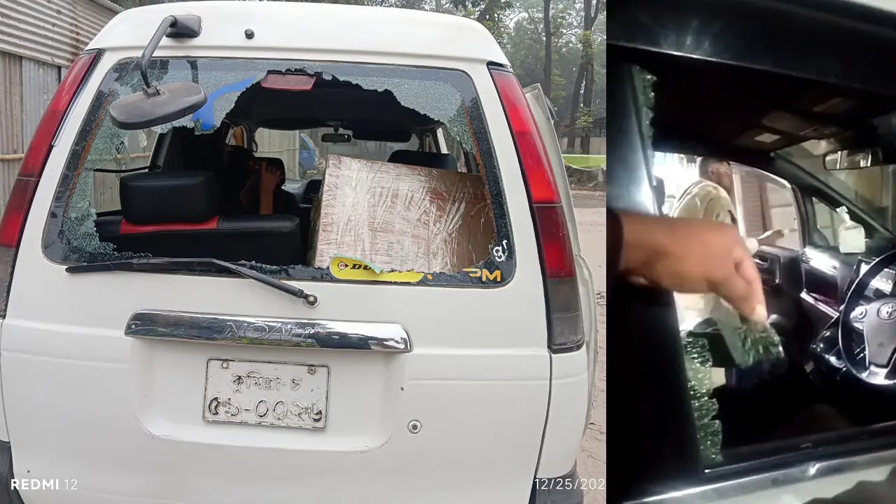 কাতার প্রবাসী ও বিএনপি নেতাদের গাড়িতে ডাকাতি-লুটপাট, আহত ১৭