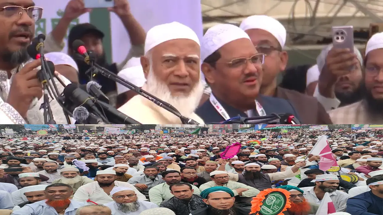 খুলনায় ৮ দলের সমাবেশে যোগ দিলেন জামায়াতের আমির ও চরমোনাই পীর