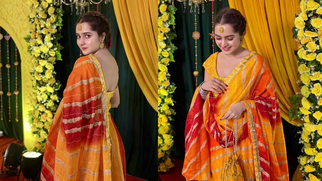 হলুদের সাজে কেয়া পায়েল