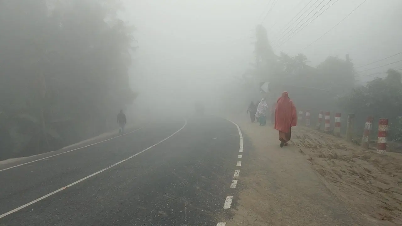কনকনে ঠান্ডায় কুড়িগ্রামে জনজীবন স্থবির