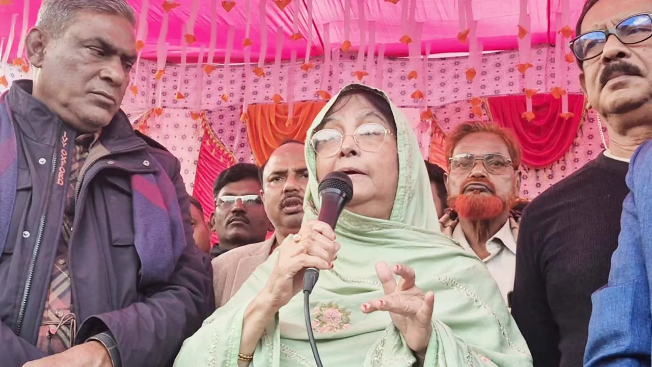 পুতুলের সমর্থনে নির্বাচনী প্রচারণায় পটলের স্ত্রী