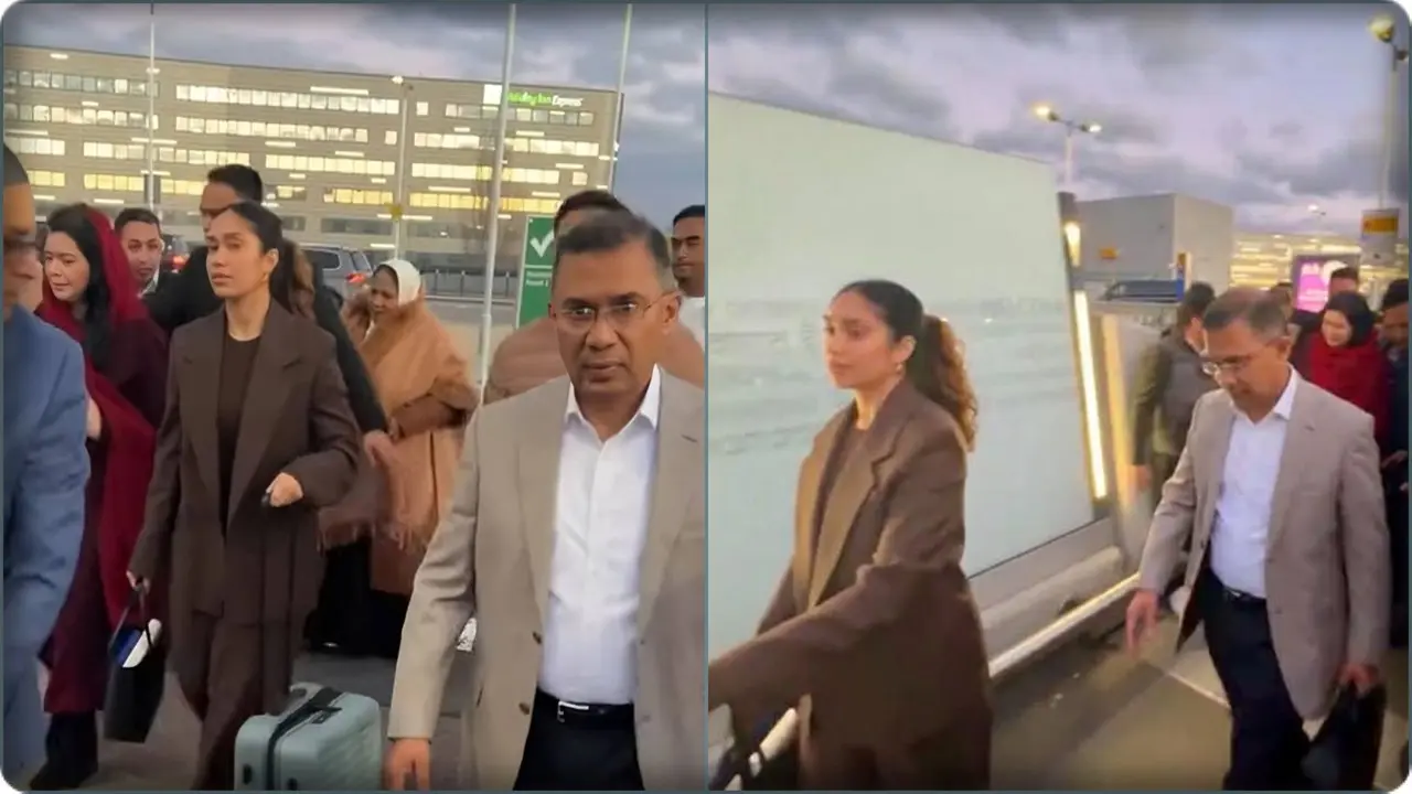 লন্ডনে বিমানবন্দরে তারেক রহমান, সফরসঙ্গী হলেন যারা
