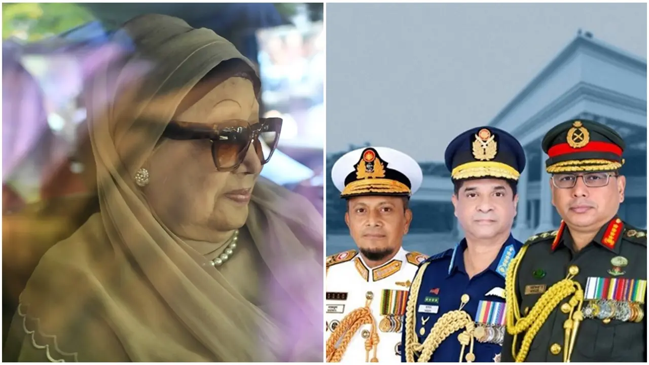 খালেদা জিয়াকে দেখতে হাসপাতালে তিন বাহিনীর প্রধানরা 