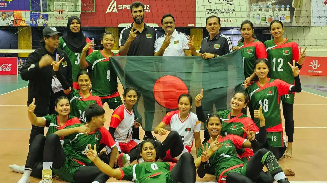 আফগানিস্তানকে হারিয়ে বাংলাদেশ নারী ভলিবল দল তৃতীয়