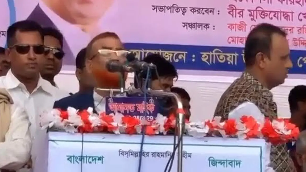 গণসমাবেশে বিএনপি নেতার ‘জয় বাংলা’ স্লোগান, সমালোচনার ঝড়