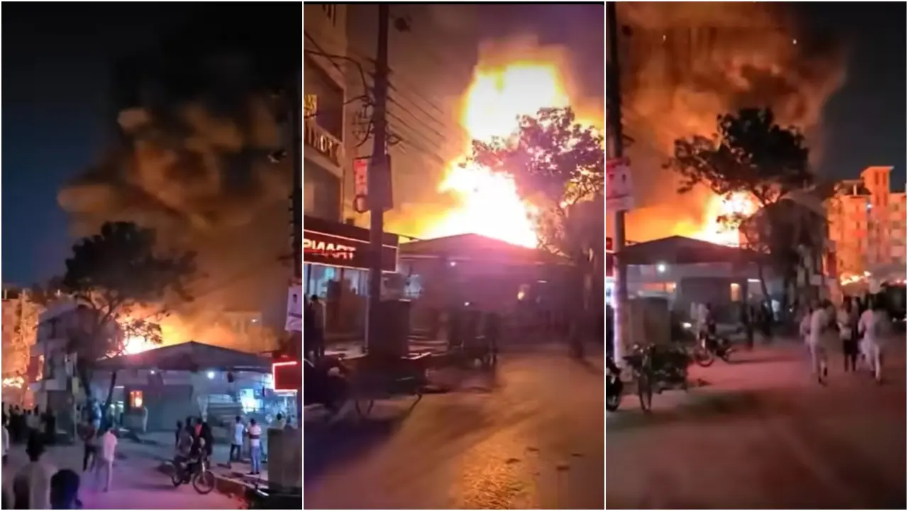 দুই ঘণ্টার চেষ্টায় নিয়ন্ত্রণে খিলগাঁওয়ের ভয়াবহ আগুন