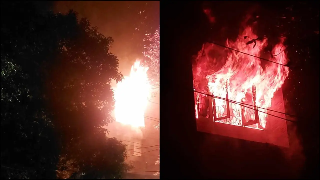 এবার হাসিনার বাসভবন সুধাসদনে আগুন