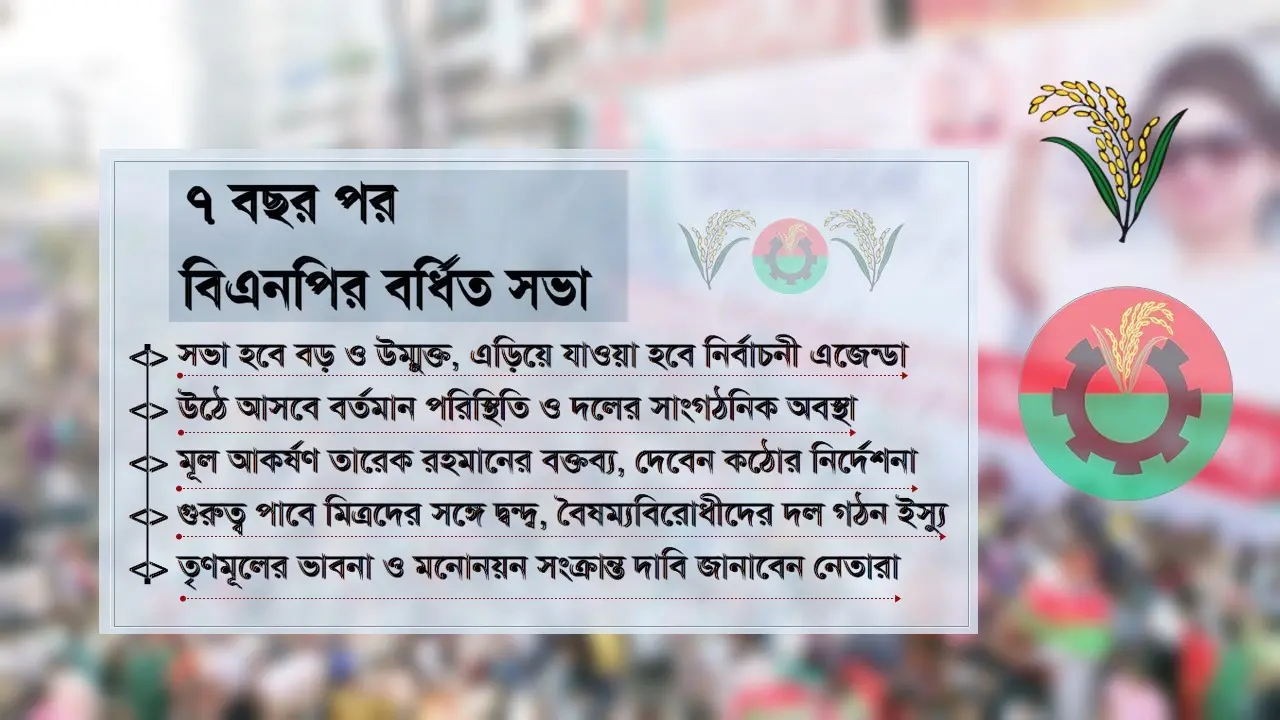 বর্ধিত সভা দিয়ে শুরু হচ্ছে বিএনপির নির্বাচনী যাত্রা