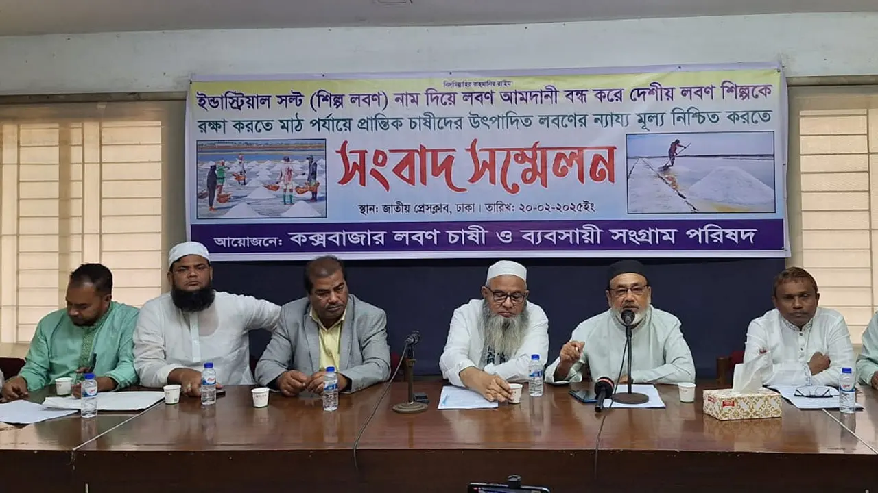 লবণ শিল্প রক্ষায় অন্তর্বর্তী সরকারকে উদ্যোগ গ্রহণের আহ্বান