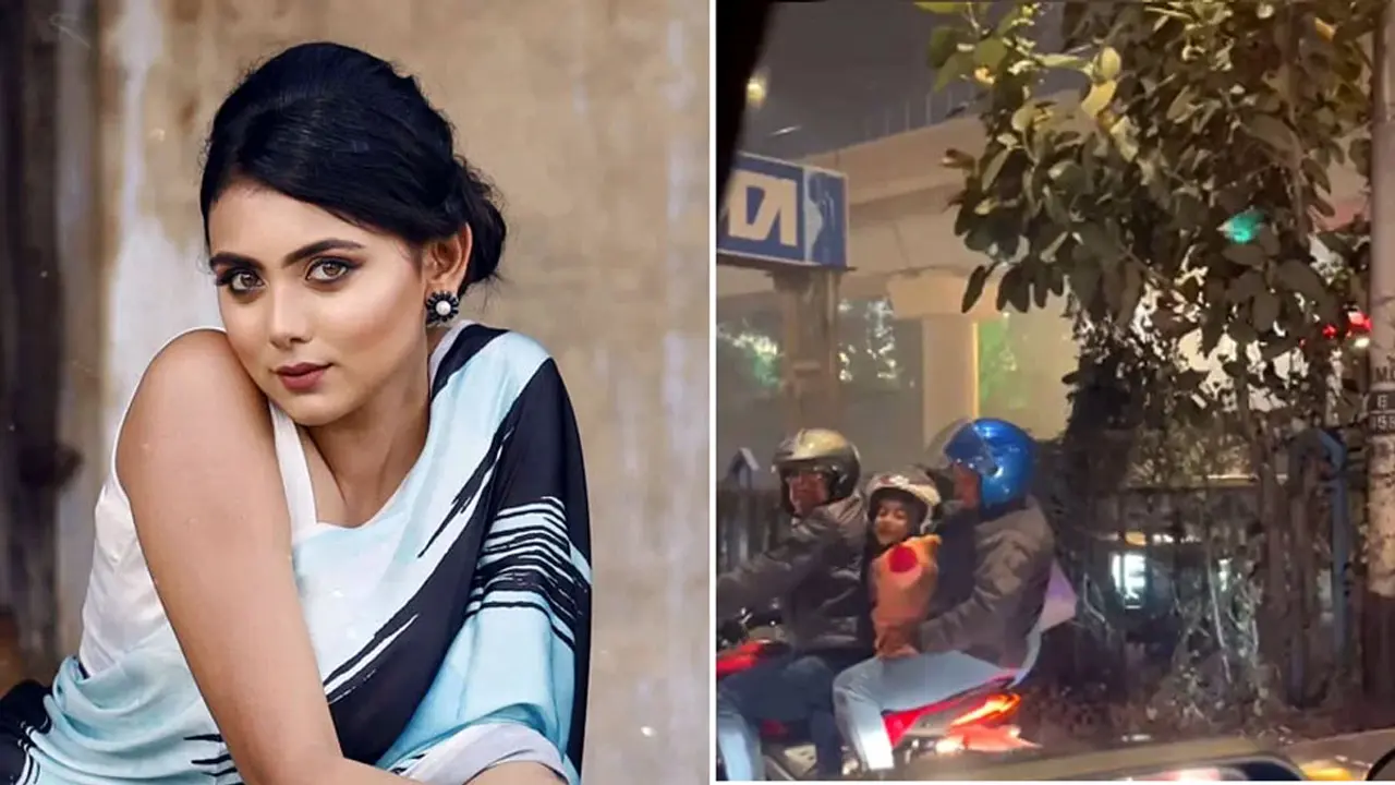 রাস্তায় নায়িকাকে দেখে বাইকে বসা কিশোরীর চিৎকার
