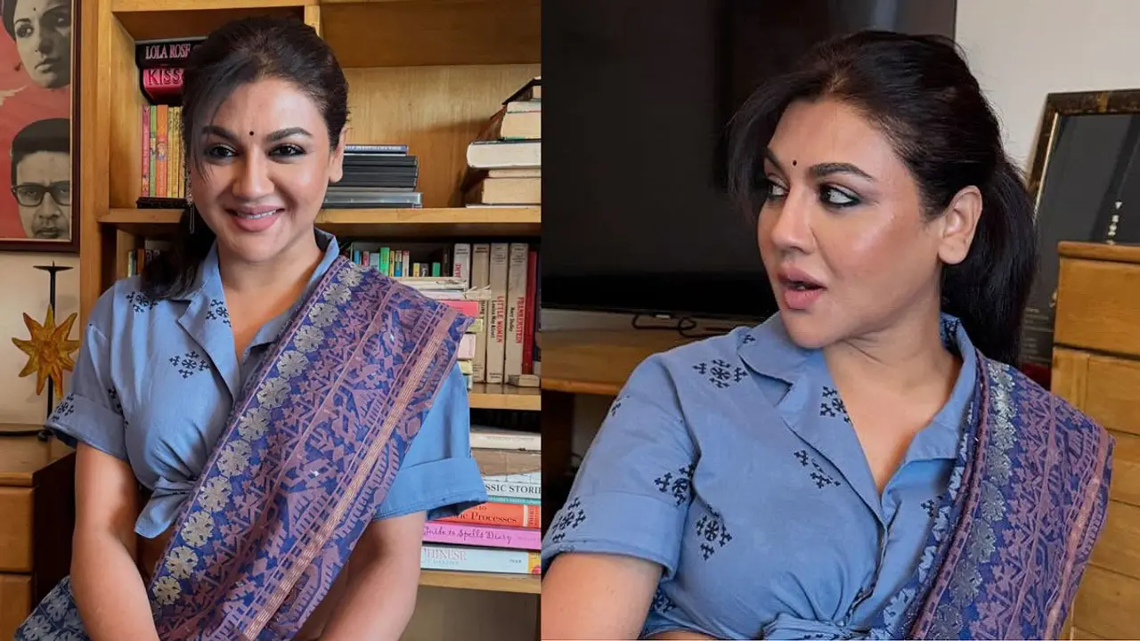 মিষ্টি হাসিতে শাড়িতে মোহময়ী জয়া